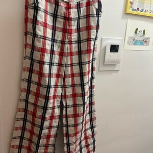 Vintage Red and Navy Plaid Pants